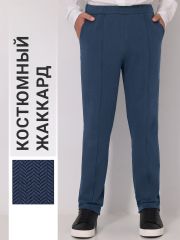 444277 Апрель Брюки твид ярко-синий