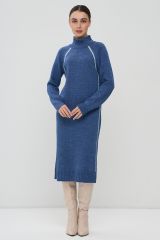 9242-92030-830045/293 Платье NEWVAY Джинс/белый