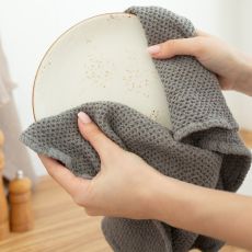 АКЦИЯ! ЦЕНА ЗА 3 ШТ! Полотенце SL HOME Linen, серое, 38×65 см, лён 29%, хлопок 71%, плотность 215 г/м²