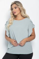 445808 LT Collection Блуза серо-голубой
