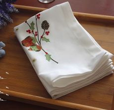 Новогодняя салфетка с вышивкой
