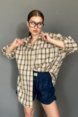 516218 RISE Рубашка Бежевый, коричневый