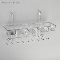 1305803 Полка на рейлинг с крючками