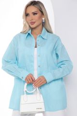 Б10582 Рубашка LADY TAIGA Голубая