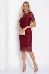 П12318-29 Платье LADY TAIGA Бордовое