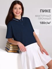 552119 Апрель Поло темно-синий+белый