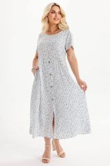 542483 RISE Платье Белый, голубой