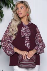 Б10438 Блуза LADY TAIGA Бордо