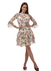 SC-321171 (6370) Женское платье Sassofono Кремовый