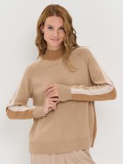 Джемпер женский 9242-94088 латте/ристретто/ваниль NEWVAY