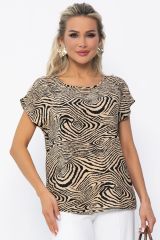 536024 LT Collection Блуза черный, бежевый