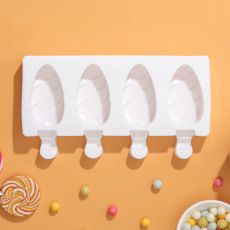 7621740 УЦЕНКА Форма для мороженого «Клубника со сливками», 19,5×11,5 см, 4 ячейки (6,7×3,7 см), цвет МИКС