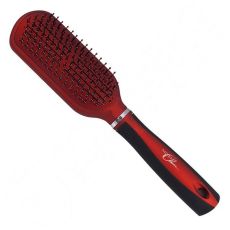 Milen Classic Расческа для волос продувная 330-1212199, пластиковые штифты, 7 рядов, прорезиненная ручка, L 240 мм