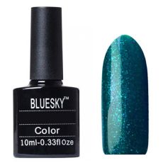 Bluesky Гель-лак для ногтей / Classic 142 SH, сине-зеленый с разноцветным шиммером, 10 мл