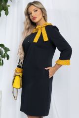 545348 LT Collection Платье черный/желтый