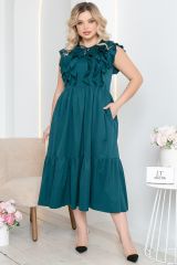 П5423 LT Collection Платье изумрудный