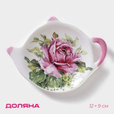 4283807 Подставка под чайный пакетик Доляна «Роза», 12×9 см
