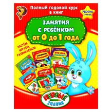 1315970 Обучающие книги «Полный годовой курс. Серия от 0 до 1 года», 6 книг по 16 стр., в папке