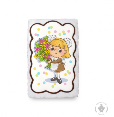 Девочка с букетом (130 грамм)