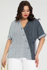 511440 LT Collection Блуза бело-синий