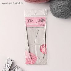 744682 Спицы для вязания, круговые, с пластиковой леской, d = 3 мм, 14/80 см, с иглой