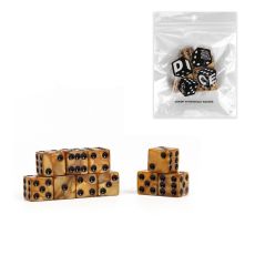 Кубики игральные «Время игры», 10 шт., 1.6×1.6 см, золото