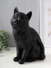 Фигурка гипс «Кошка чёрная окраска», 31.5×16×24 см