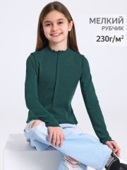 479090 Апрель Лонгслив темно-зеленый