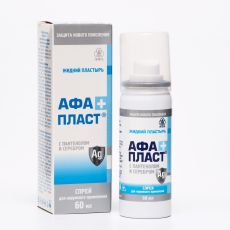 9086797 Лейкопластырь АФА Пластырь спрей Афапласт с пантенолом и серебром, 60 мл