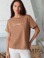 506620 VILATTE Футболка карамель_simple