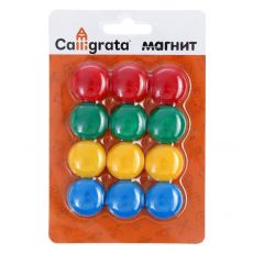 1300208 Магниты для доски, d-2 см, набор 12 шт., на блистере, МИКС, Calligrata