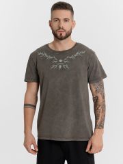 111773 MARK FORMELLE Футболка ACID WASH т.оливковый +печать
