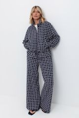 439517 VERY NEAT Брюки индиго, морская клетка