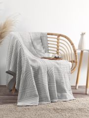 Плед «Этель» Cotton, 150×240 см, серый, хлопок 100%
