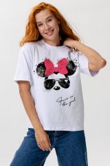 468462 Натали Футболка белый+Минни