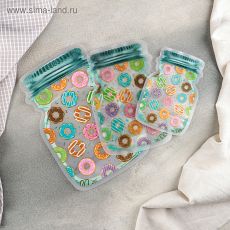 4718331 Набор пакетов для хранения сыпучих продуктов 3 шт "Пончики" 15х10/20х13/24,5х16,5, zip-lock 471833