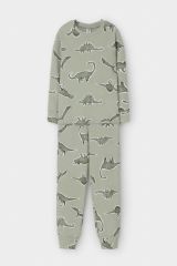 CROCKID Пижама К 1552 шалфей, дино рисунки