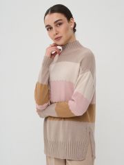 Джемпер женский 9242-94057 какао/ристретто/фруктовый сорбет/ваниль NEWVAY
