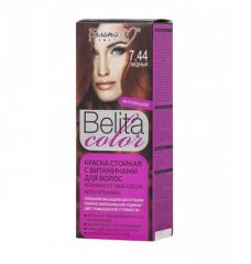 026320 Краска стойкая с витаминами для волос серии Belita сolor № 7.44 Медный