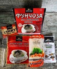 СЭН-СОЙ БЫСТРЫЙ ОБЕД Фунчоза под японским соусом с Мисо пастой и водорослями Вакаме, 125г