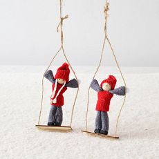 Подвеска мальчик девочка елочные украшения