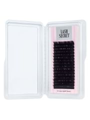 Lash Secret Ресницы для наращивания, одна длина, 16 линий, D/0,05 x 12 мм, чёрный