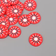 Декор для творчества PVC «Красный апельсин в разрезе», набор 20 г, 0.3×2×2 см