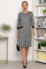П13747-19М LT Collection Платье темно-серый/черный