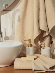 АКЦИЯ! ЦЕНА ЗА 3 ШТ! Полотенце махровое LoveLife Natural beige, 100×150 см, 100% хлопок