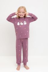 CROCKID Пижама К 1621 темная орхидея, полянка