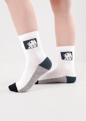 536257 CLEVER Носки белый/меланж серый