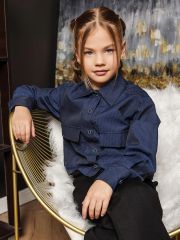 544627 BATIK Рубашка Синий