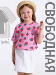513298 Апрель Футболка клубника апрель на розовом