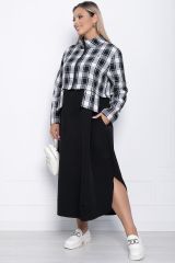 П10961 Платье LADY TAIGA Черно-белое